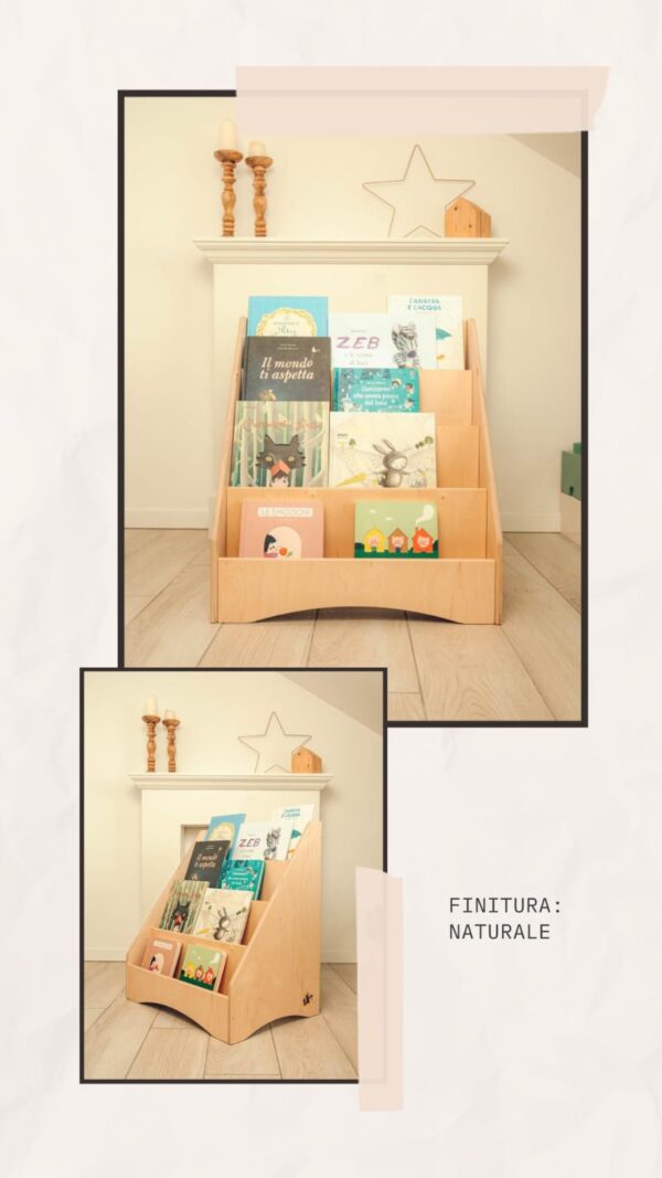 Libreria Frontale Montessoriana per Bambini - Leone Giallo
